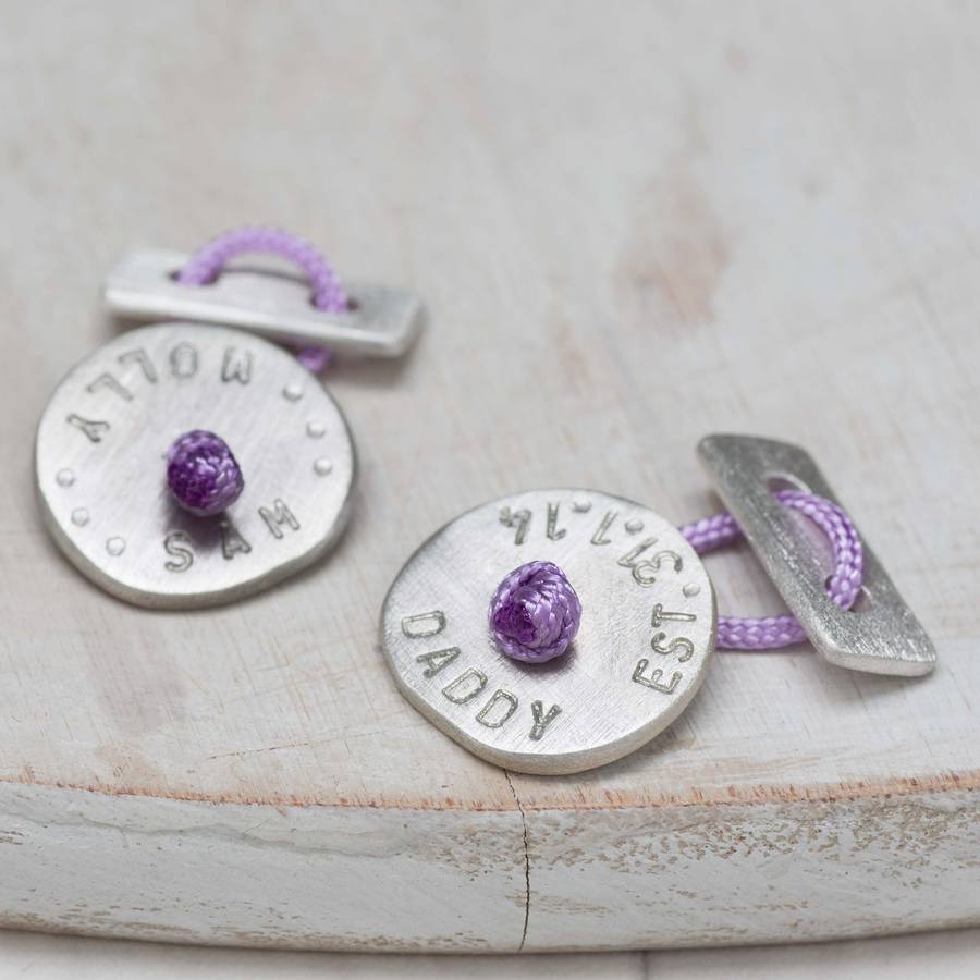 Personalised Button Cufflinks By Chambers & Beau