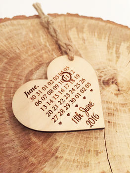 Save The Date Wooden Heart, 6 of 6