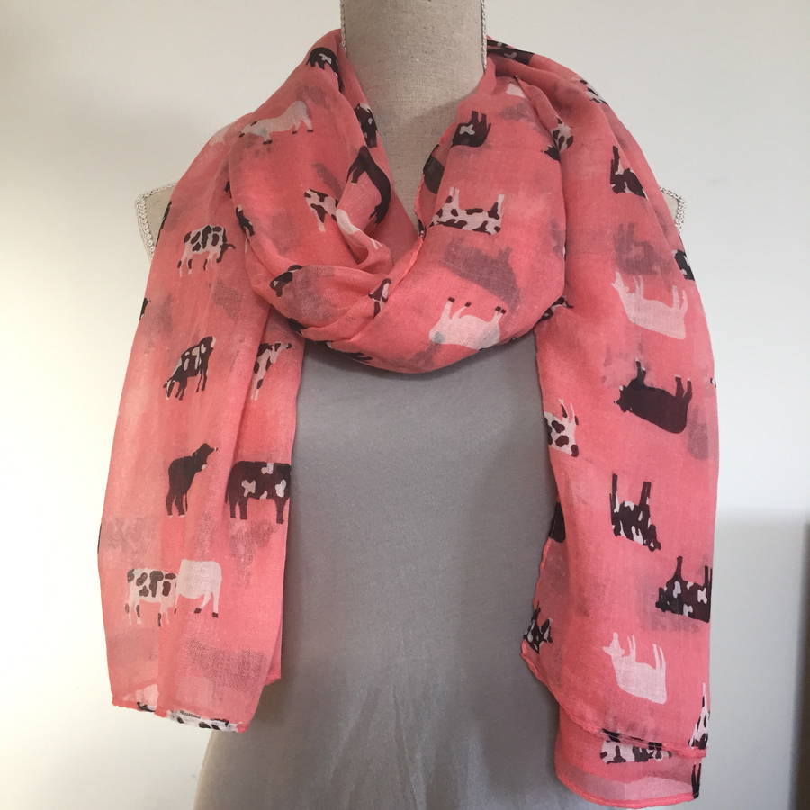 cow print scarf top