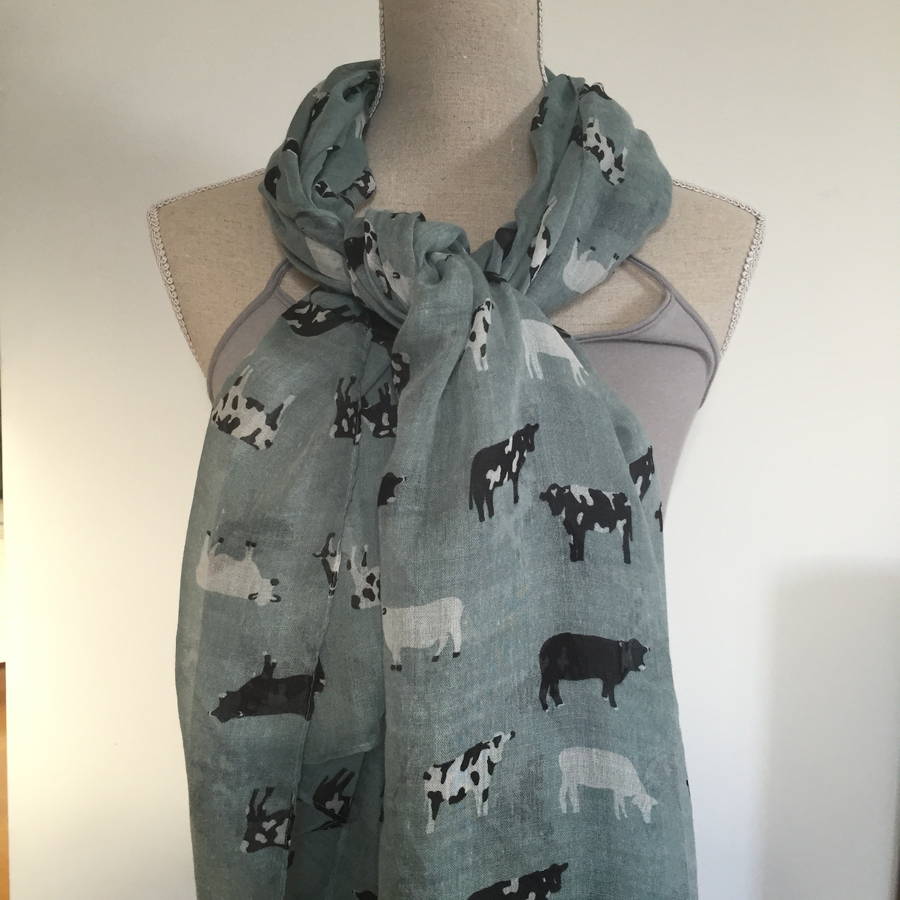 cow print scarf top