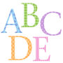 Childrens Alphabet Wall Stickers Upper And Lower Pastel, thumbnail 3 of 5