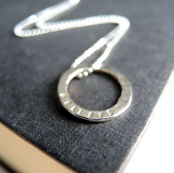 Sterling Silver Sentiment Ring Charms, 3 of 10