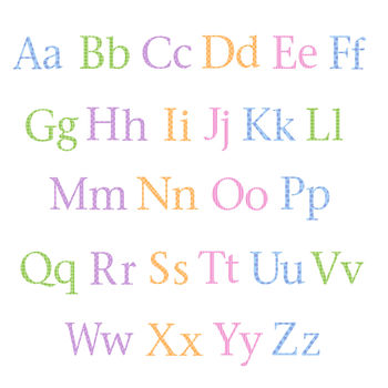 Childrens Alphabet Wall Stickers Upper And Lower Pastel, 5 of 5
