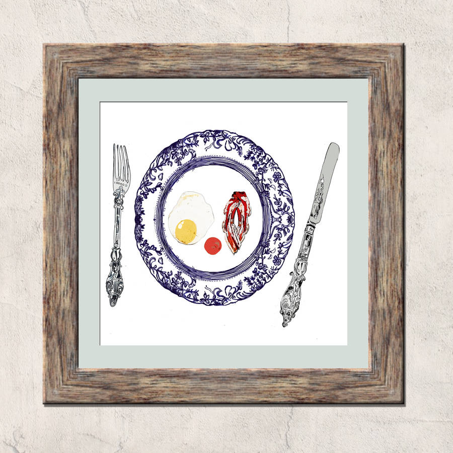 Bacon And Egg Plate Limited Edition Signed Print, 1 of 2