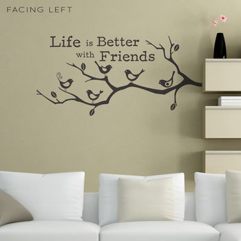 'Life Is Better With Friends' Wall Sticker, 2 of 5
