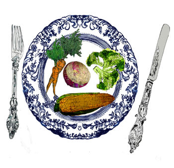 Vegetarian Plate Limited Edition Signed Print, 2 of 2