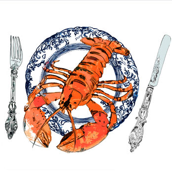 Lobster Plate Limited Edition Signed Print, 2 of 2