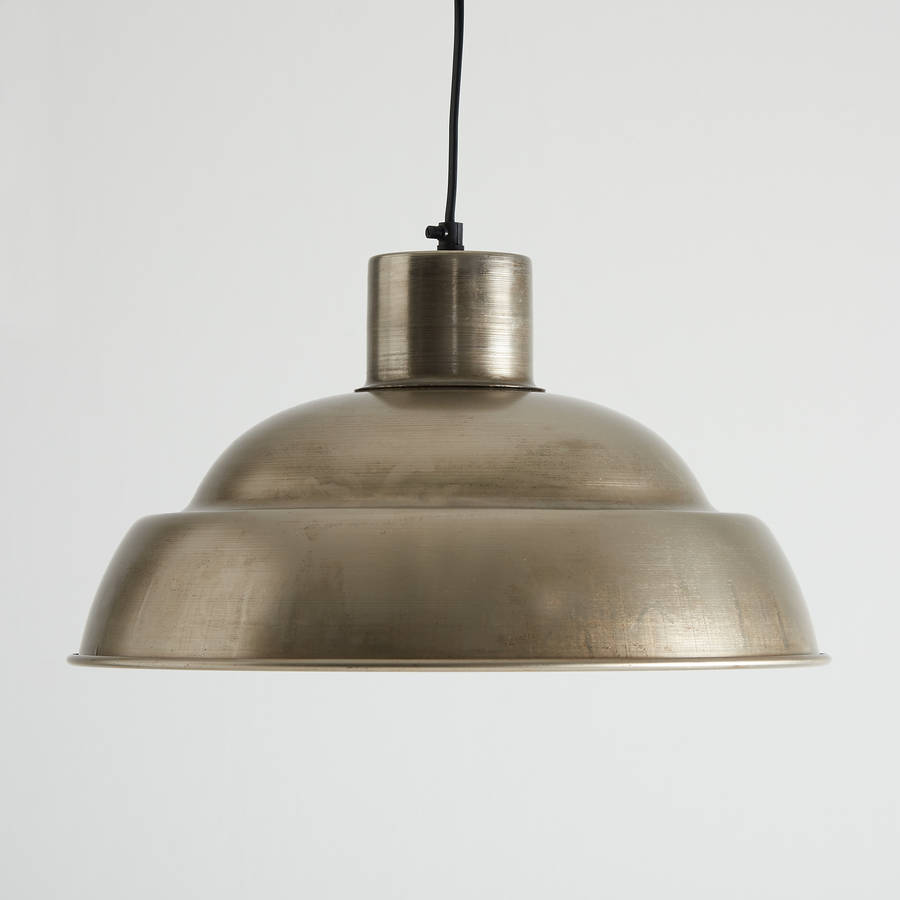 Antique Nickel Pendant Light By horsfall & wright