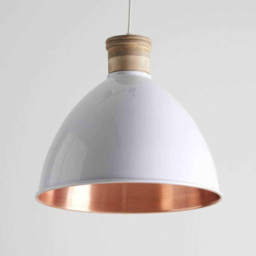 White And Copper Pendant Lights By horsfall & wright ...