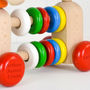 Personalised Wooden Dog Abacus Rattle Toy, thumbnail 2 of 3