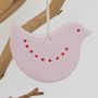 Ceramic Chick / Robin / Heart Hanging Decoration, thumbnail 3 of 12