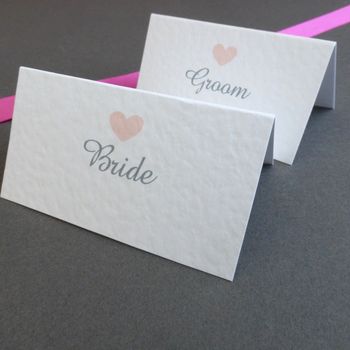 Personalised Love Heart Place Cards, 3 of 4