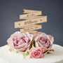Personalised Wooden Banner Wedding Cake Topper, thumbnail 2 of 5