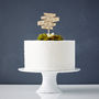 Personalised Wooden Banner Wedding Cake Topper, thumbnail 3 of 5