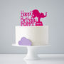Circus Elephant Personalised Birthday Cake Topper, thumbnail 1 of 5