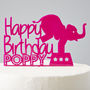 Circus Elephant Personalised Birthday Cake Topper, thumbnail 5 of 5