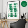 Coffee Pot Print Large In Custom Colours With Framing, thumbnail 4 of 11