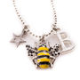 Enamel Bee Charm Necklace, thumbnail 1 of 3