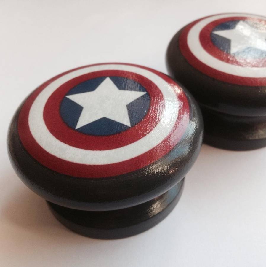 Marvel Captain America Metal Drawer Knob Home Decoration Keepsake 
