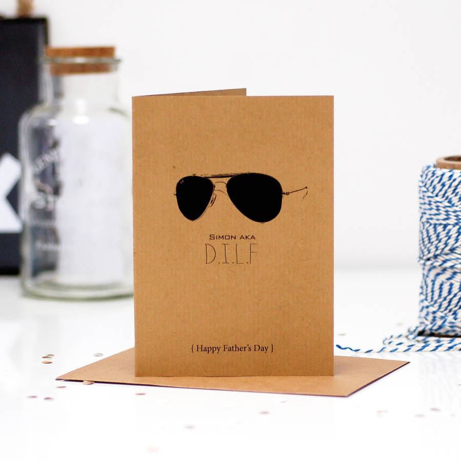 Cool Dad Personalised Fathers Day Sunglasses Card By The Luxe Co