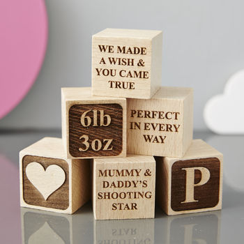 Personalised Christening Gift Building Block, 2 of 4