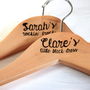 Pair Of Personalised Wooden Coat Hangers, thumbnail 2 of 3