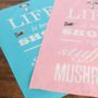 'Life Is Too Short..' Typographic Tea Towel, thumbnail 3 of 6