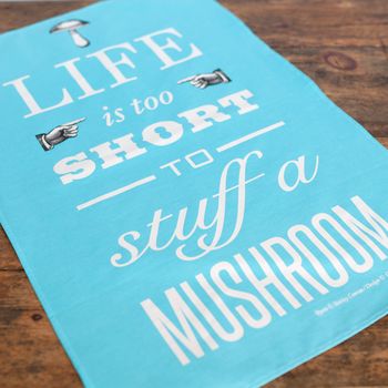 'Life Is Too Short..' Typographic Tea Towel, 4 of 6