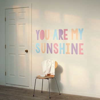 'You Are My Sunshine' Pastel Children's Wall Sticker, 2 of 4