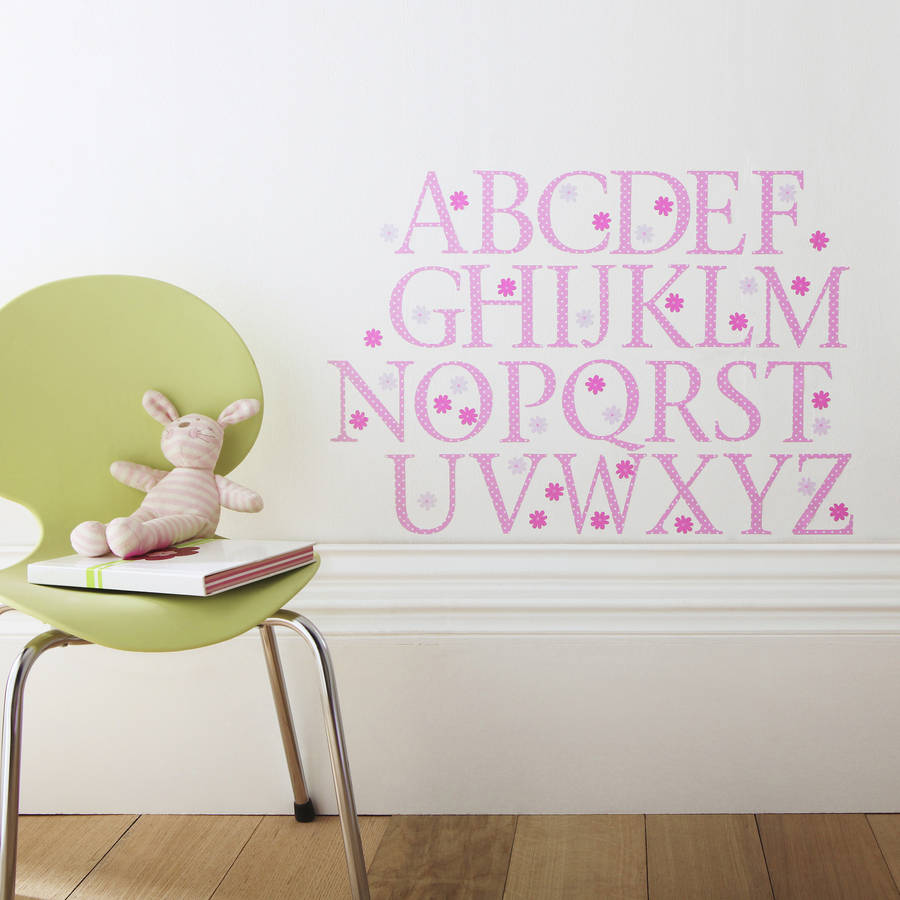 Pink Polka Alphabet Wall Stickers Upper And Lower Case, 1 of 7