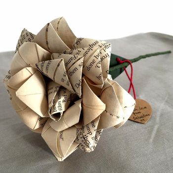 Paper Literary Origami Rose, 6 of 10