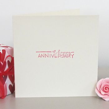 'Happy Anniversary' Handmade Card, 2 of 3