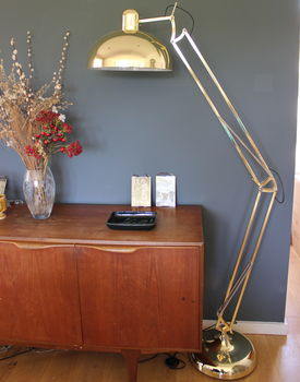 Golden Angled Floor Lamp, 7 of 9