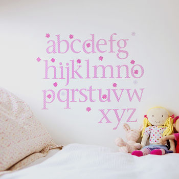 Pink Polka Alphabet Wall Stickers Upper And Lower Case, 2 of 7