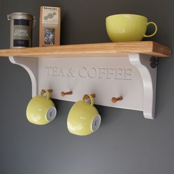 Tea And Coffee Shelf With Mug Rack, 3 of 10