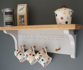 Tea And Coffee Shelf With Mug Rack, 4 of 10