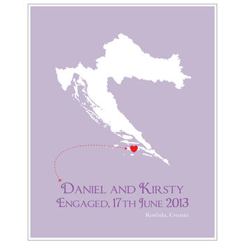Engaged In Croatia Personalised Print, 10 of 12