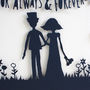 'Always And Forever' Wedding Print Or Papercut In Mount, thumbnail 6 of 12