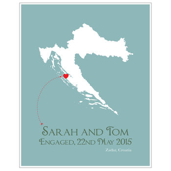 Engaged In Croatia Personalised Print, 11 of 12