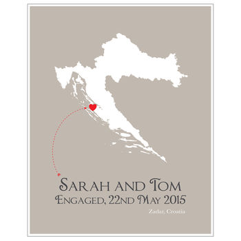 Engaged In Croatia Personalised Print, 12 of 12