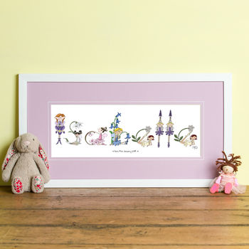 Personalised Girl's 'Fairy Name' Children's Print, 2 of 12
