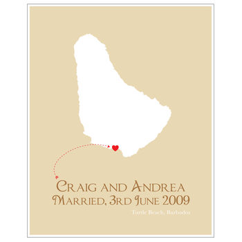 Wedding In Barbados Personalised Print, 3 of 11
