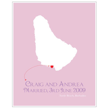 Wedding In Barbados Personalised Print, 4 of 11