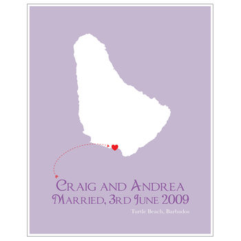 Wedding In Barbados Personalised Print, 5 of 11