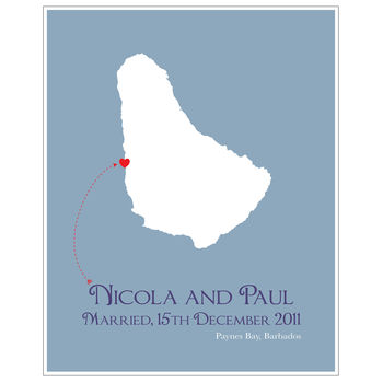 Wedding In Barbados Personalised Print, 8 of 11