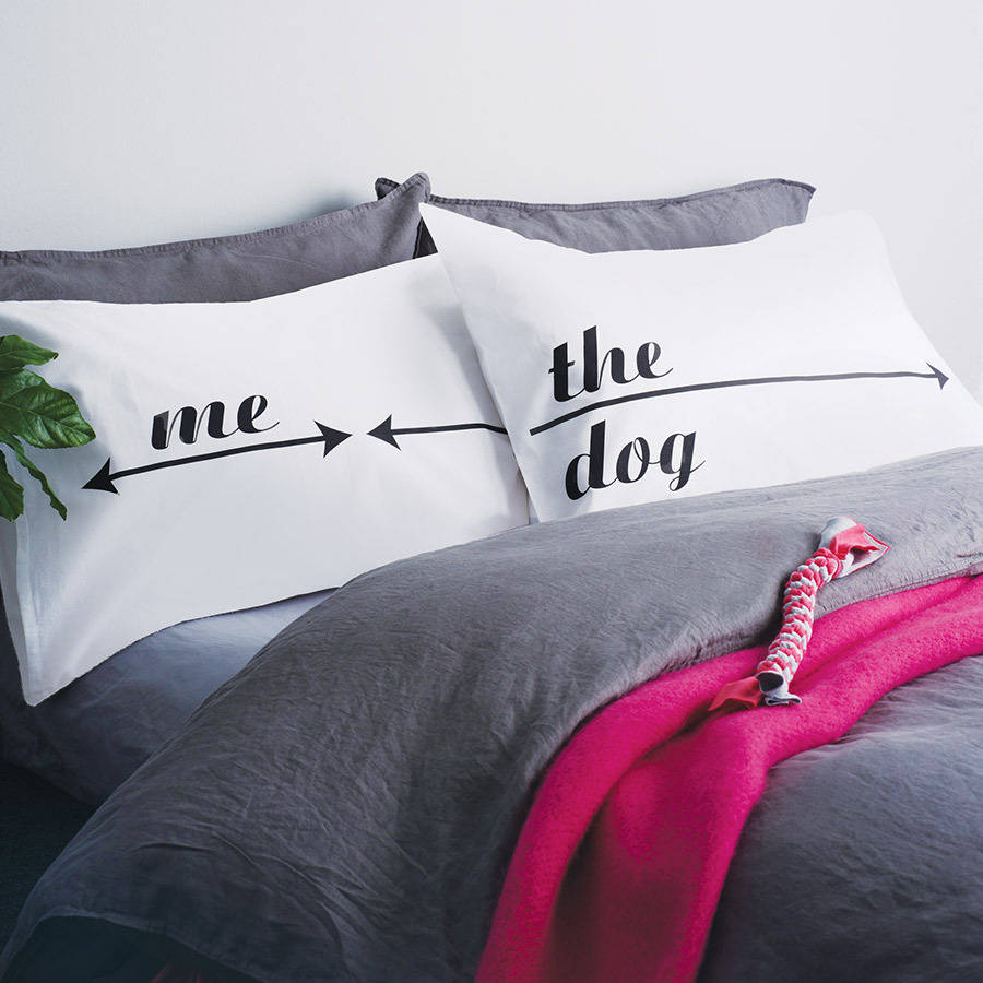 Personalised Pillowcase Set For Dog Lovers By Twisted Twee Homewares