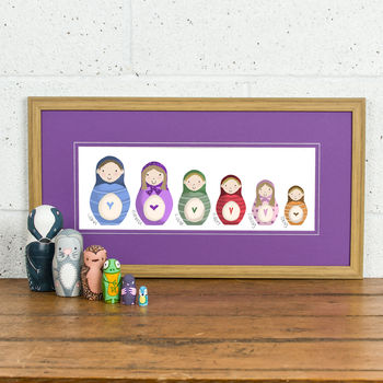 Personalised 'Russian Doll Family' Print, 3 of 12