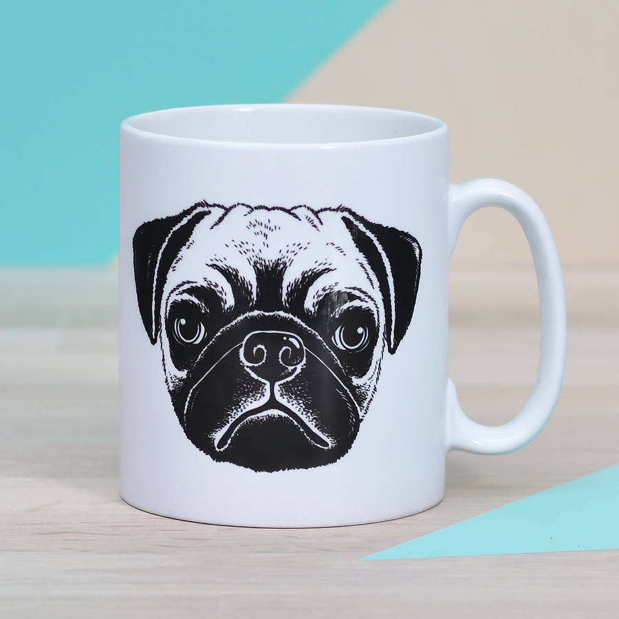  pugs And Kisses Ceramic Mug By Oakdene Designs 