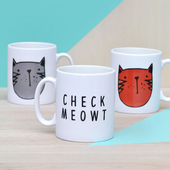 'Check Meowt' Ceramic Mug, 2 of 4