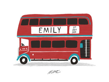 Personalised London Bus Print, 3 of 6